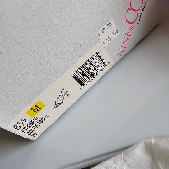 Nine West Heels - Gold-toned - Sz 6.5 - Picture 11 of 11